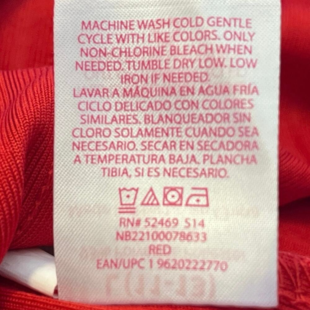 No Boundaries Red Babydoll Cami Juniors Size L Ruffle Straps Stretchy Layer Y2K - Picture 11 of 11